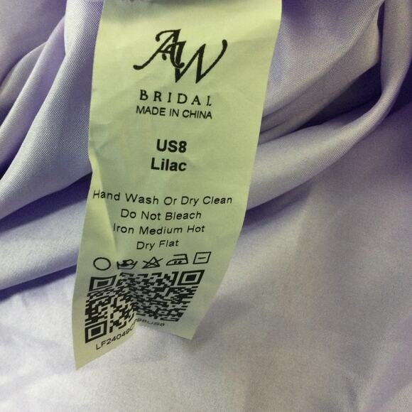 AW BRIDAL 12 L lilac purple bridesmaid formal cocktail party maxi dress NEW B159 - Picture 9 of 9